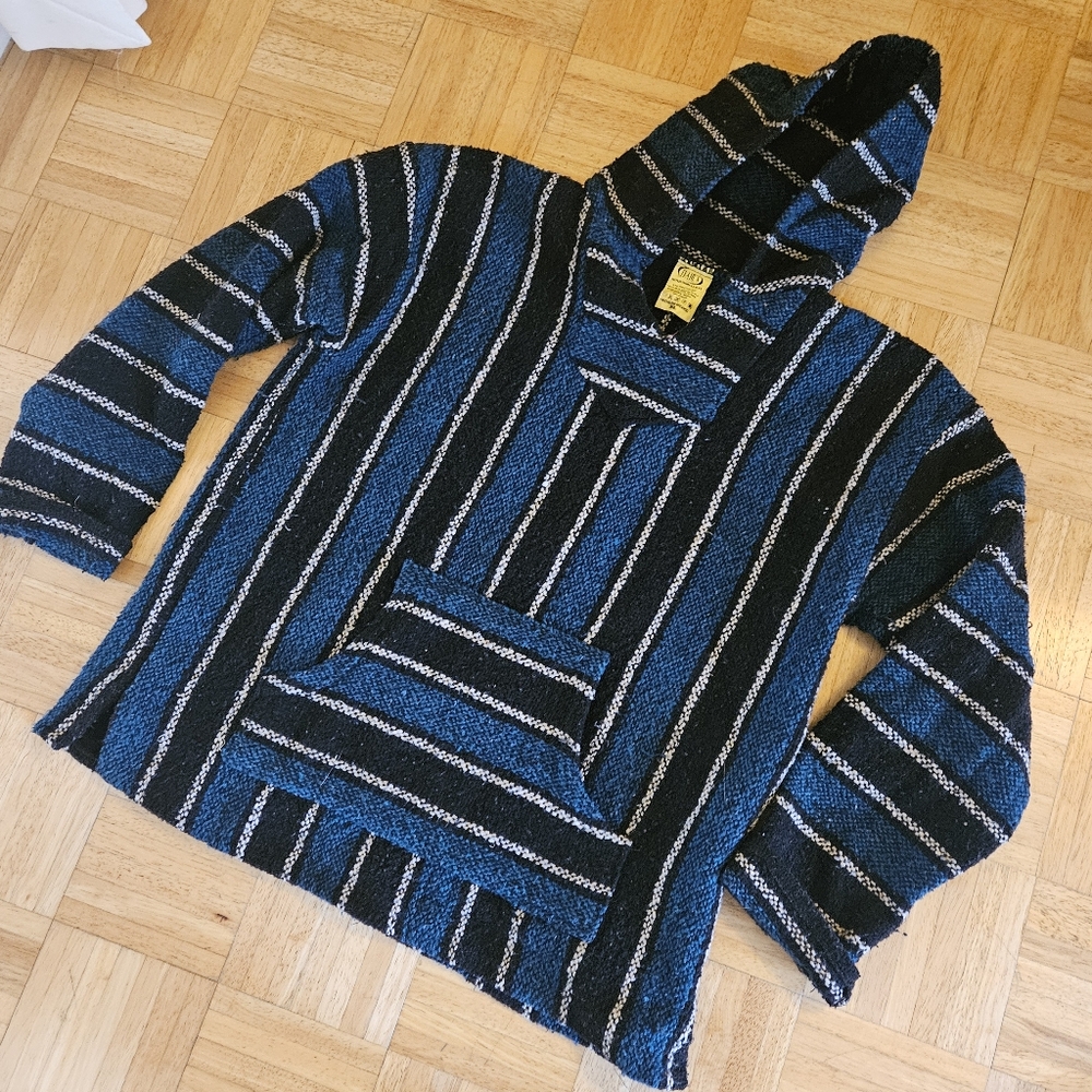Vintage Frank’s Textile Mexican Baja Hoodie XL 100% Acrylic